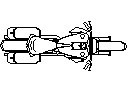 1975 FLH Harley-Davidson - Plan View CAD block preview