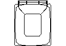 240L Wheelie Bin CAD block preview
