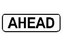 Ahead Sign CAD block preview