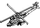 Apache Helicopter CAD block preview