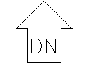 Arrow Symbol - Short open CAD block preview
