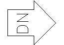 Arrow - Short Open Down Right CAD block preview