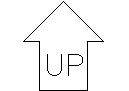 Arrow - Short up CAD block preview