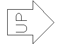 Arrow - short up and right CAD block preview
