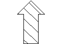 Arrow - up hatched CAD block preview