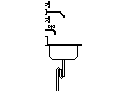 Cleaners sink - side elevation CAD block preview