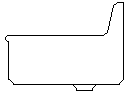Cleaners sink - side view CAD block preview