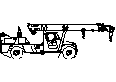 Franna 20 ton mobile crane side view CAD block preview
