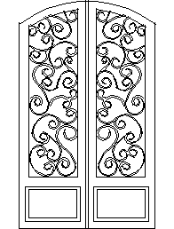 Iron door – free CAD block preview