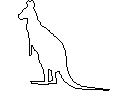 Kangaroo in Elevation View CAD block preview
