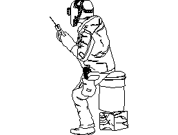 Man on a Can Welding – free CAD block preview