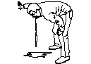 Man throwing up – free CAD block preview