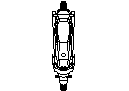 Street Motorbike plan view CAD block preview