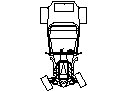 4 Wheeler Motorbike plan view CAD block preview