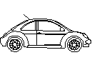 New Beetle Side View CAD block preview