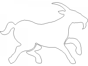 Outline of a Goat CAD block preview