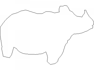 Outline of a Rhino CAD block preview