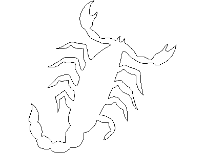 Outline of a Scorpion – free CAD block preview