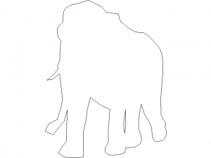 Outline of an Elephant CAD block preview