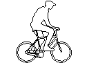 Outline of Man on Bike CAD block preview