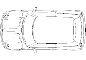 MINI Car - Plan View CAD block preview