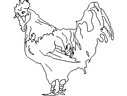 Rooster Side View – free CAD block preview