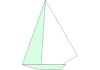 Sail Boat - Origami – free CAD block preview