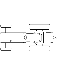 Tractor - Plan View CAD block preview