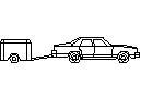 Sedan with Trailer – free CAD block preview