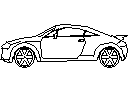 Audi TT - Side Elevation CAD block preview