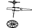 Cannon with Broken Wheel CAD block preview
