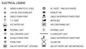 Domestic Electrical Legend CAD block preview