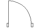 600 Wide Swing Door - Left Hand CAD block preview