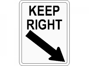 Keep Right Traffic Sign CAD block preview