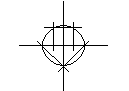 North Point - Crosshair and Circle CAD block preview