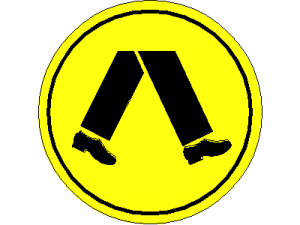 Pedestrian Crossing Traffic Sign CAD block preview