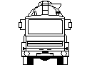 Tanker Truck - Front View CAD block preview