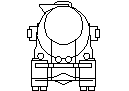 Tanker Truck - Rear View CAD block preview