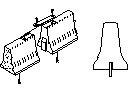Type F - Median Barrier CAD block preview