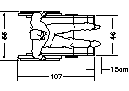 Plan View of a Wheelchair with Dimensions CAD block preview