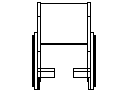 Wheelchair - Front View CAD block preview