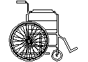 Wheelchair - Side Elevation CAD block preview