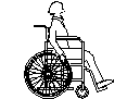 Wheelchair - Side View CAD block preview