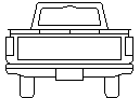 Rear view of a ute – free CAD block preview