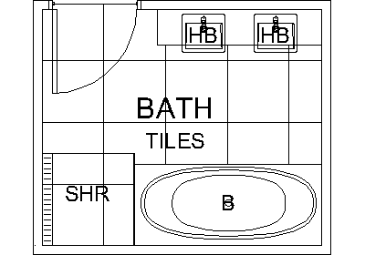 Bathroom - Plan – free CAD block preview