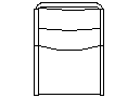 Chair Open Back - Plan View CAD block preview