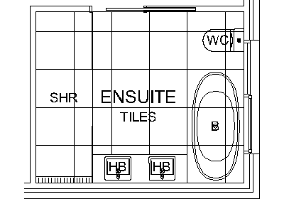 Ensuite - Plan – free CAD block preview