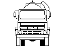 Water Tanker Truck - Front View – free CAD block preview