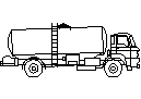 Small Tanker Truck - Side View CAD block preview