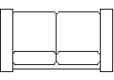 2 seater lounge CAD block preview